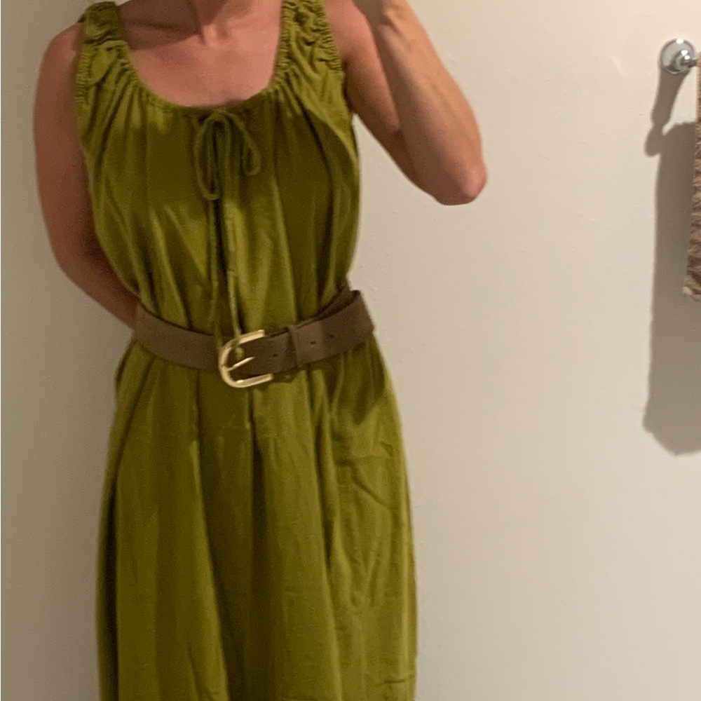 Honeydove vintage long raw silk dress